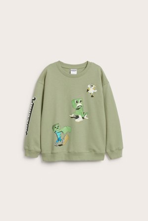 Kappahl | Bluza Minecraft Ciemnozielony 134/140 | Ciemnozielony