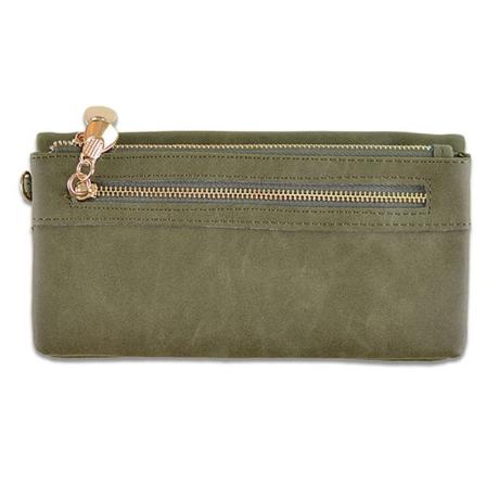 Kvinnor Vegan Läderplånbok Lång Bifold Clutch Plånbok för kvinnor