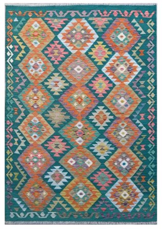 Handgeweven Kelim Afghan Old Style Vloerkleed 124X183