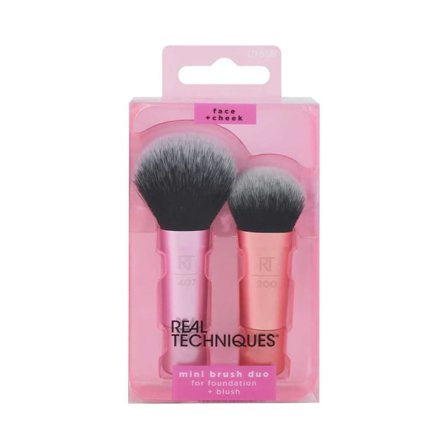Real Techniques Mini Brush Duo Presentaskar & set Unisex Rosa 1 PCS