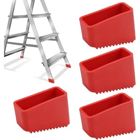 4 Gummiføtter til Stige, 50x20mm Universelle Erstatningsføtter for Sammenleggbare Stiger, Kompatible med DE