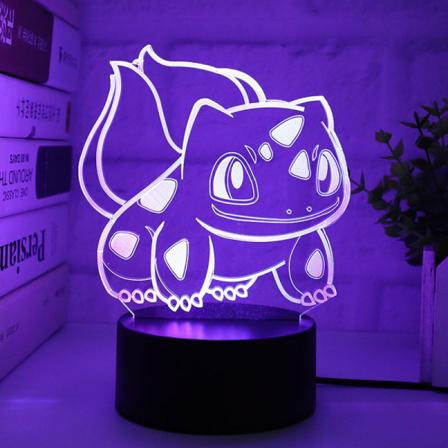 3D Illusion Night Light, Svart Usb Touch Sju Farger, 16 Farger Kan Endres Via Fjernkontroll (3D Lampe-Q2) Type 10