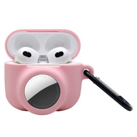 AirPods 3 / AirTag 2-i-1-silikondeksel - Rosa