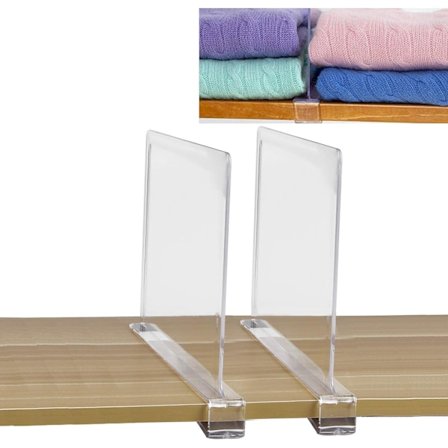 Set med 2 hylledelere, akryl hylledeler skapdeler, C