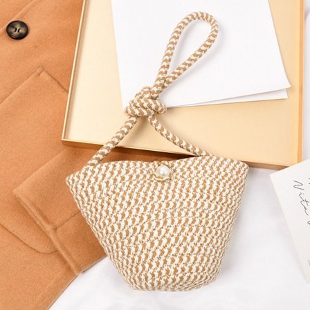 Vävd handväska BRUNN