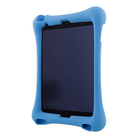 Silicone case, for all 10.2"-10.5" iPads, stand, blue