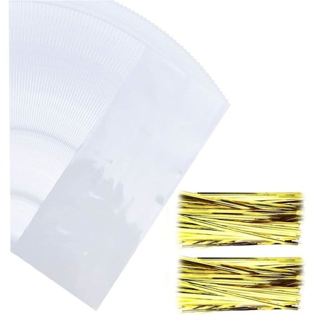 Cellofanpåsar 200 st Klara Cellofan Godispåsar Opp Plastpåsar Festpresentpåsar För Present Godispåsar Bageri Födelsedag Bageri Kakor Godis Dessert Med