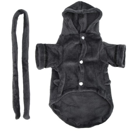 Myk plysj absorberende badekåpe med hette til kjæledyr, nattøy for hunder, valper og katter