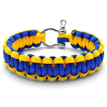 Bracelet Paracord Bleu & Jaune "Le Suédois" pour hommes - Bracelets Paracorde