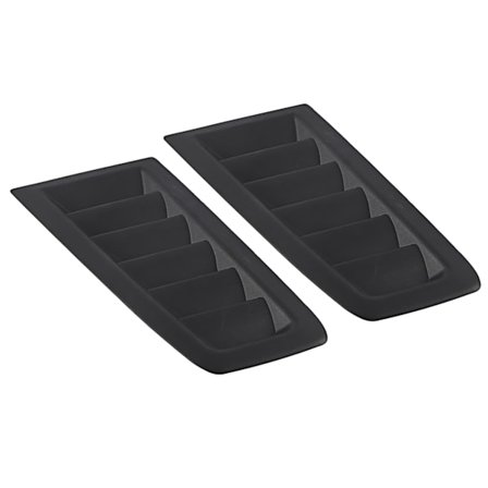 2 stk. Matte Sorte Luftventiler for Panser Motorpanser for Ford Focus RS MK2 Bilmodifikasjon