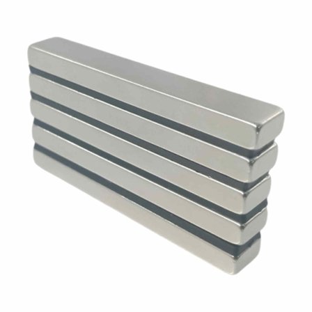 Superstarka Neodymmagneter, 4-pack 60 x 10 x 5 mm Stångmagneter, Magnetiska Remsor med Dubbelhäftande Tejp, Starka Magneter för Whiteboard