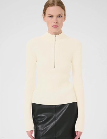 Gestuz Yasmiagz Zipper Pullover Noos - Cream - L