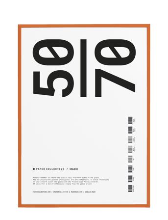 Frame Orange Plexi - 50X70 Cm Home Decoration Frames Multi/mønstret Paper Collective