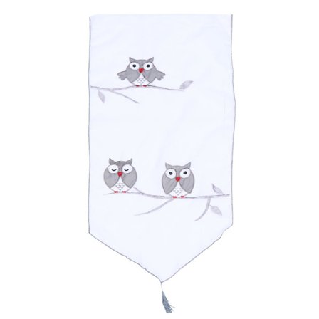 1 stk. Uglebroderet gardin trekant gardin vindue baggrund I