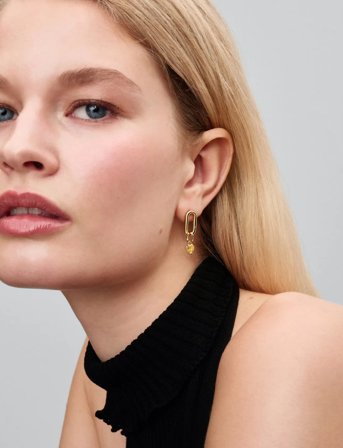 Pandora Heart 14K Gold-Plated Mini Dangle With Yellow Cubic Zirconia - Gold - ONE SIZE