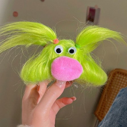 Grimme Dukke Hårclip Pølse Mund Hår Klo Clip GRØN