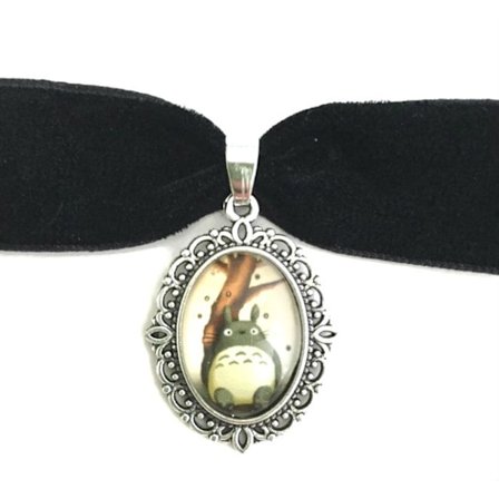 Choker TOTORO Anime Figur Miyazaki Velvet Sammet