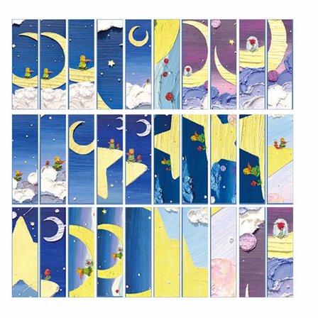 1 æske bogmærker tegneserie tema papir bogkort læsemærke kort til scrapbogsoversigt rose tema