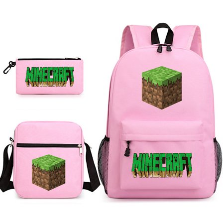 Min värld skolväska utskrift tre delar set Rosa ~ 3