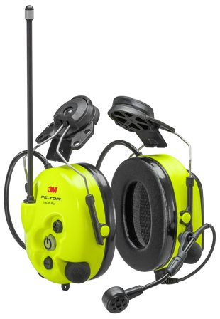3M Peltor LiteCom Plus 7100229277 Hørselvern med hjelmfeste & komradio 16 kanaler, Hørselvern