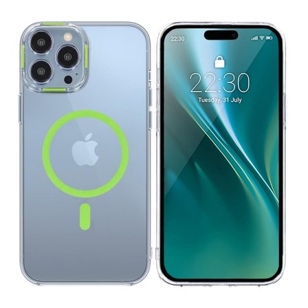 iPhone 15 Pro Stöttålig Mobilskal med Magsafe - Grön