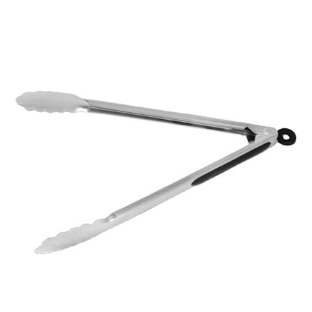 Kök Grill och BBQ Tång (Silver, 12 tum), Förlängd Tjock