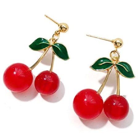 Håndlavede kreative lette frugtøreringe i 18K guldbelægning