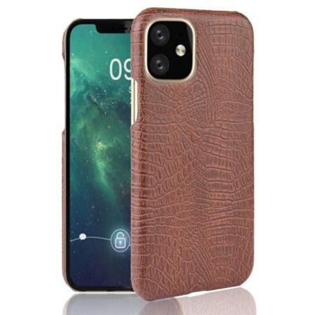 Croco etui til iPhone 11 Pro Max - Brun Brown