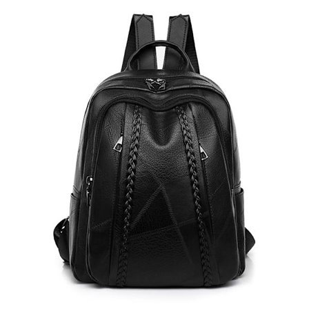 Högkvalitativ Mjukt Läder Bok Skolryggsäck för Tonårsflickor Sac A Dos Reseryggsäck Ny Premium PU Ryggsäck för Kvinnor~09918