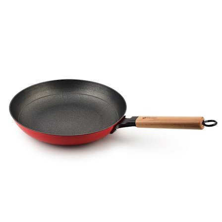 RODELUXE 28 cm gjutjärnspanna med non-stick yta och ergonomiskt handtag