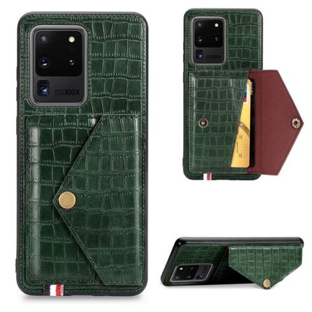 Samsung Galaxy S20 Ultra - Huomaavainen kansi korttilokerolla Grön