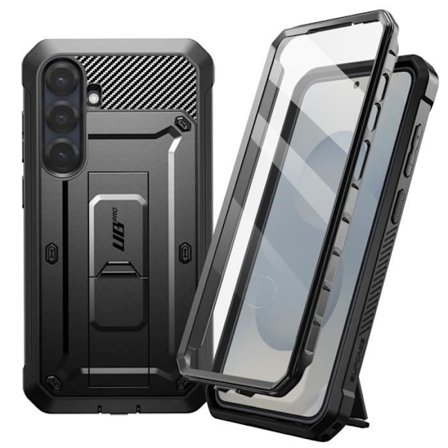 Coque Intégrale - Supcase - Galaxy S25 - Antichoc - Støtte - Sort