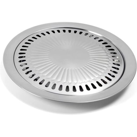 Rostfritt stål non-stick rund grill campinggrill