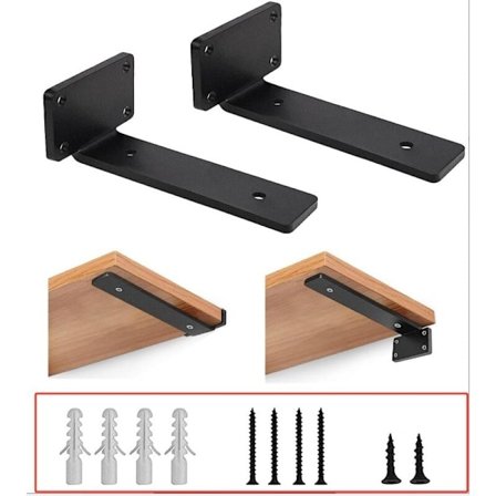 Shelf Brackets, 2 Pieces, 15 cm Heavy Duty Bracket, 5 mm Thickness