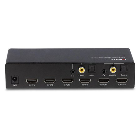 Lindy 4x2 HDMI 2.0 18G Matrix Switch - video/audio switch