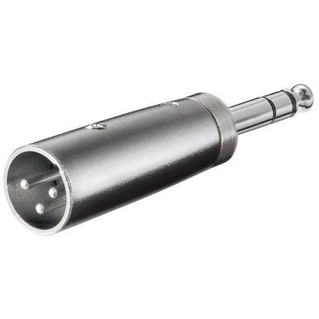 XLR-adapter, AUX-jack 6,35 mm stereo-plugg till XLR-plugg