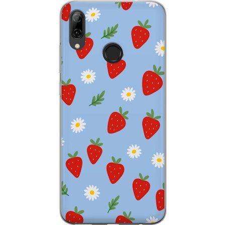 Kompatibel Mobilcover til Huawei Huawei P smart 2019 Jordbær jordbær tryk sommer bær blomster pæoner svensk midsommer retro design køkken