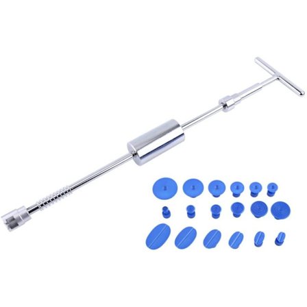 Avdragare för bucklor, Reparationssats för hagelskador T-Bar Slide Hammer + 18 självhäftande dragflikar