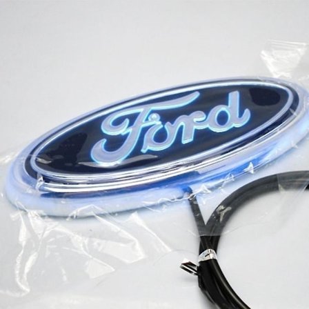 4D LED logo lys til Ford, for og bag Blå