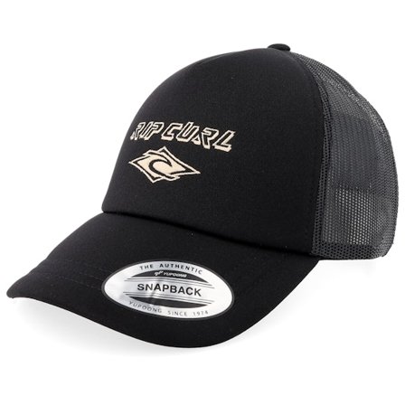 Rip Curl - Sort trucker Kasket - Classic Surf Icon Black A-frame Trucker @ Hatstore