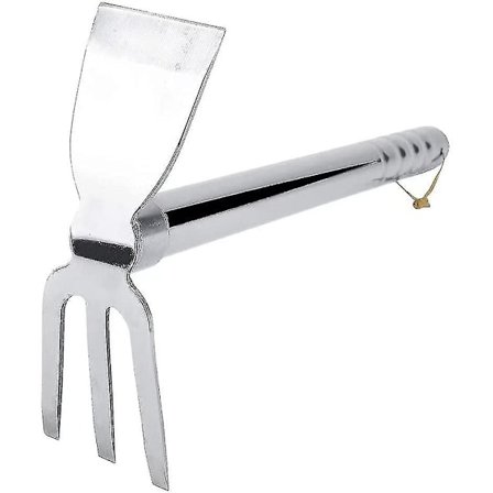 Puutarhan harava lapio, kaivuuhakku Puutarhatyökalut 2 in 1 Hakku ja harava, Raskaan ruostumattomasta teräksestä valmistettu vihannes