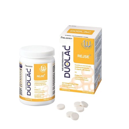 3 for 2 - DUOLAC Rejse+ 30 stk, Helse & Madvarer, Ingredienser, Mælkesyrebakterier
