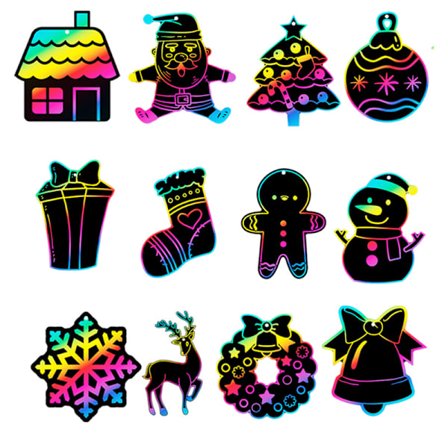 3 st färgglada skrappapper Student barn färgglada