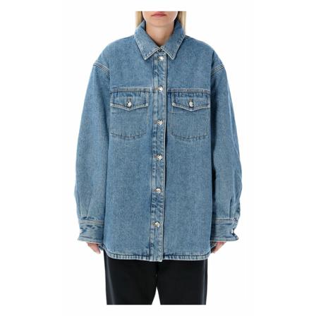 Off White Denim Shirts Blå, Dame Skjorter