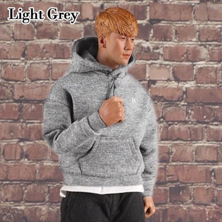 1/6 Miniature Tøj Soldat Casual Pullover LYS GRÅ