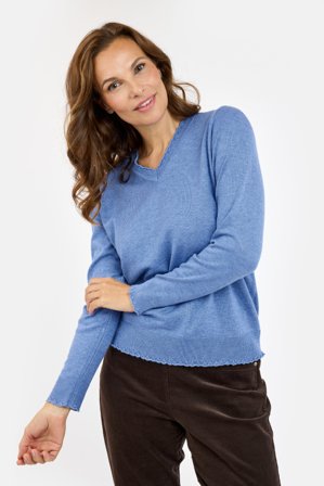 SIGNATURE - Langærmet Strik - Blå