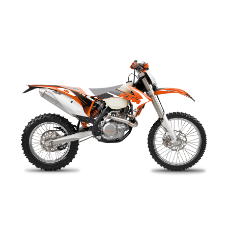 Dekorset Blackbird Dream 4 Orange-Schwarz-Weiß - KTM 350 EXC-F 2011-2013