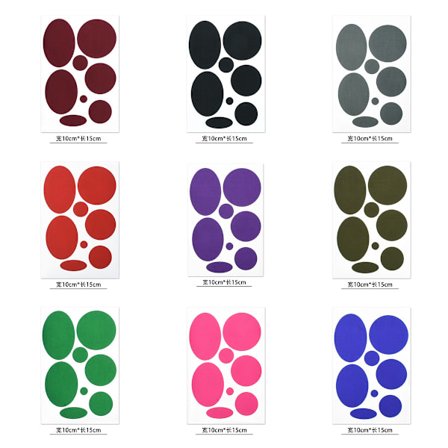 9 stk. Dunjakke reparationslapper Forudskårne, selvklæbende, bløde, vandtætte