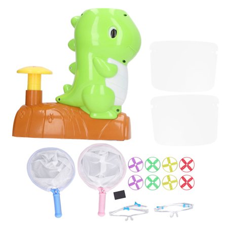 Flyvende Tallerken-Kaster, Step On Kreativ Dinosaur Udseende Flyvende Disk Legetøj Indendørs Udendørs Interaktion Børnelegetøj Grøn