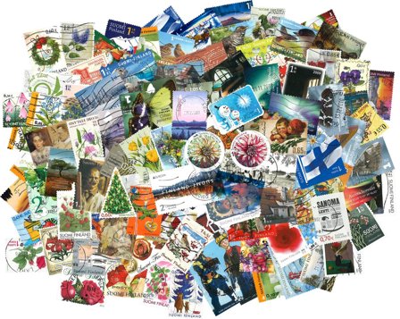Finland - 100 forskellige euro frimærker